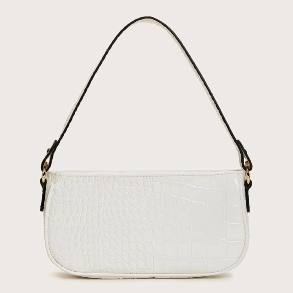 White baguette bag